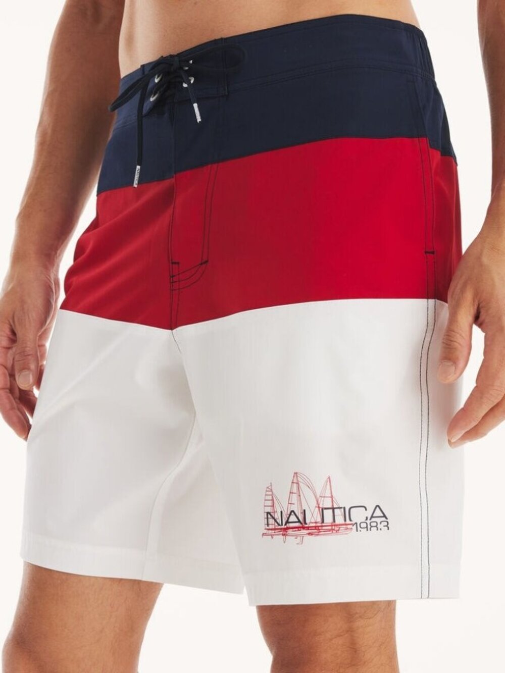 Nautica Men's 8.5" Board Swim Shorts Size XL Quick Dry 4 Way Stretch Trunks